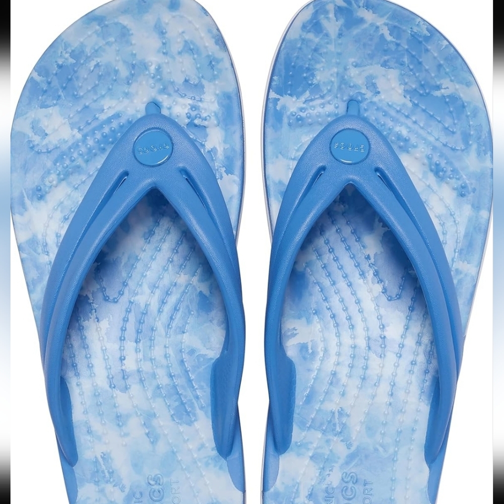 CROCS Crocband Bleach Dye Flip Flops